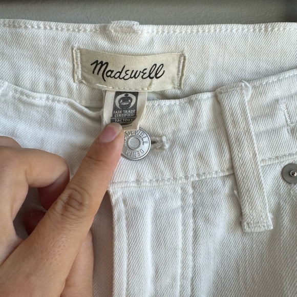 Madewell The Perfect Vintage Wide Leg Crop Jean Tile White Comfort Stretch 29 - Picture 4 of 8